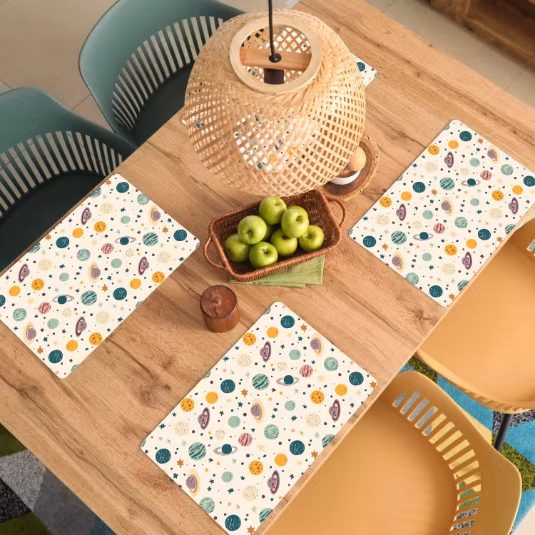 Set de table – 6 pièces - Planètes - Rétro - Coloré — 3