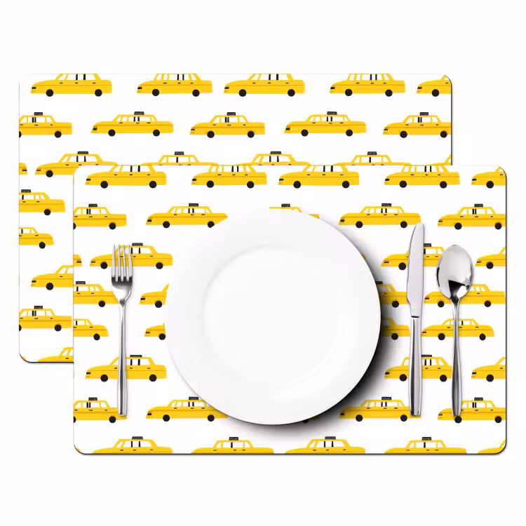 Set de table – 6 pièces - Taxi - Iconique - Jaune — 2