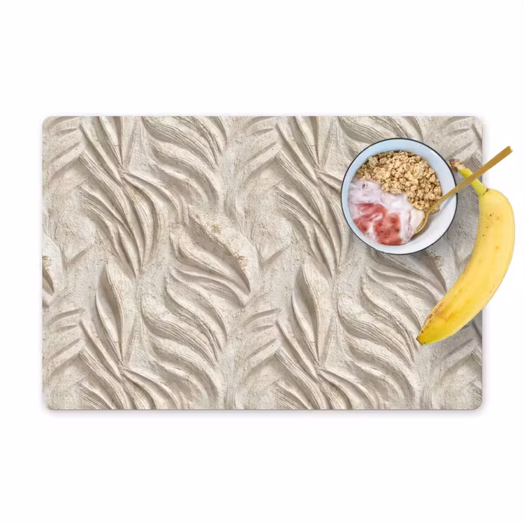 Set de table – 6 pièces - Texture - Relief - Beige — 1