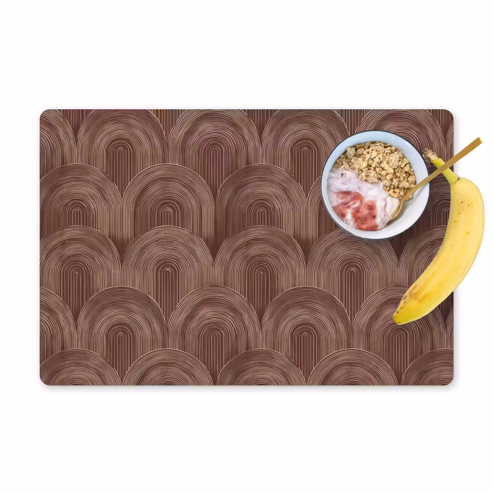 Set de table – 6 pièces - Rythmique - Impact - Marron — 1