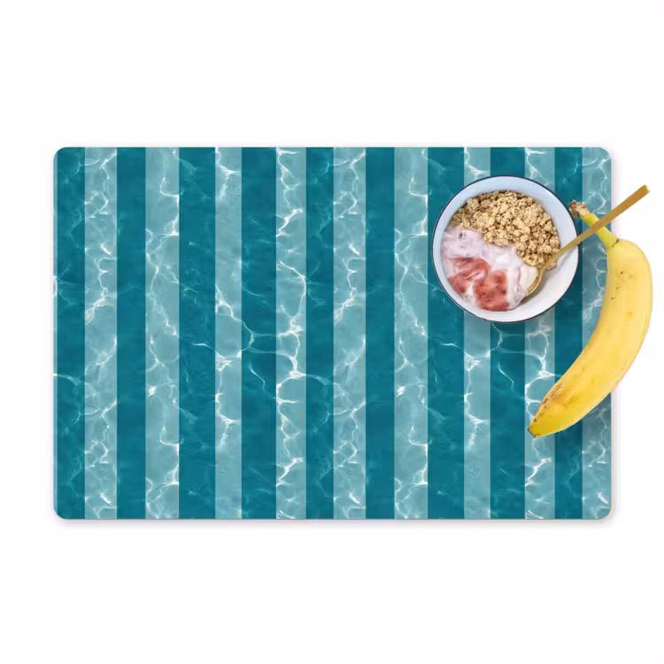 Set de table – 6 pièces - Piscine - Rayures - Vert — 1
