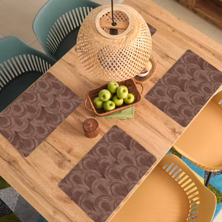 Set de table – 6 pièces - Rythmique - Impact - Marron — 3
