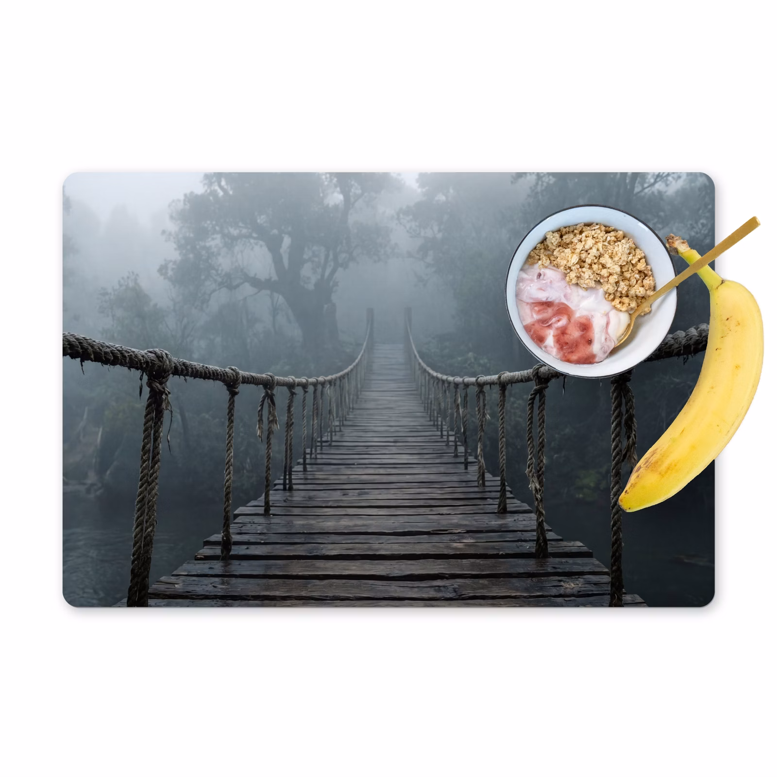 Set de table – 6 pièces - Pont - Jungle - Brouillard - Nature — 1