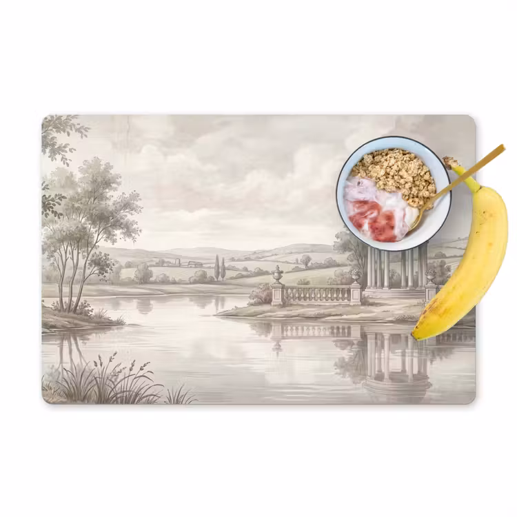 Set de table – 6 pièces - Paysage - Eau - Nature - Sépia — 1