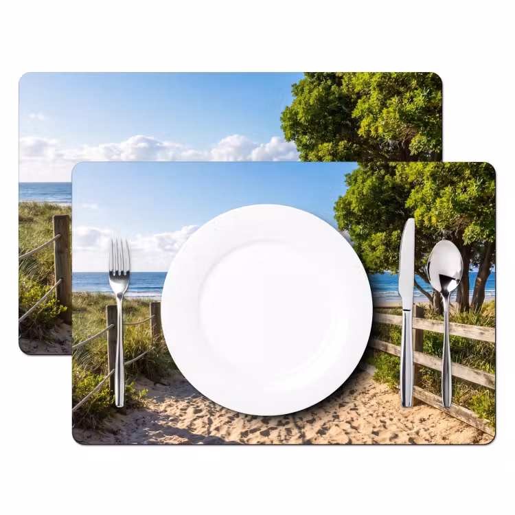 Set de table – 6 pièces - Plage - Plage de sable - Océan - Nature — 2