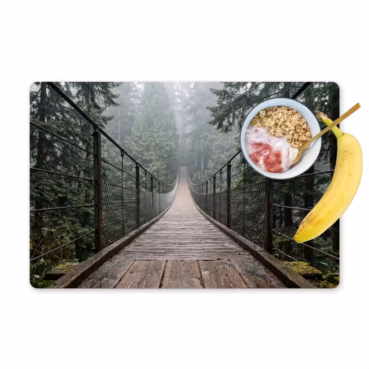Set de table – 6 pièces - Pont - Forêt - Brouillard - Nature — 1