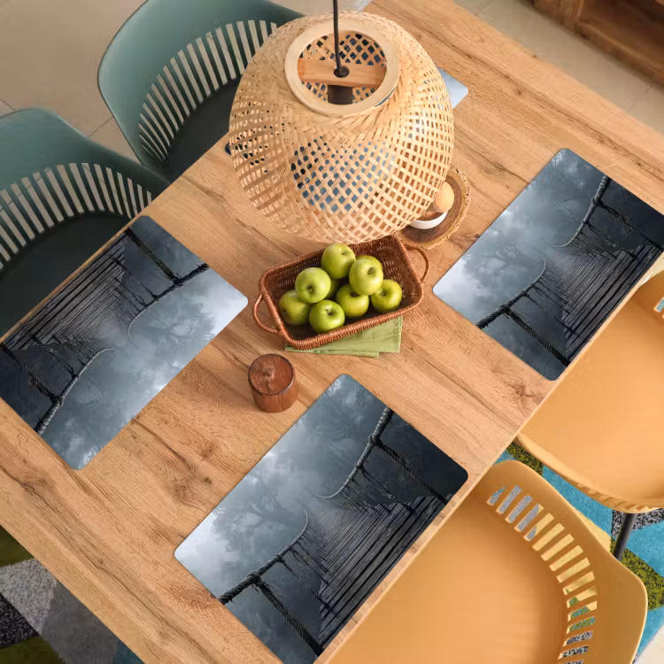 Set de table – 6 pièces - Pont - Jungle - Brouillard - Nature — 3