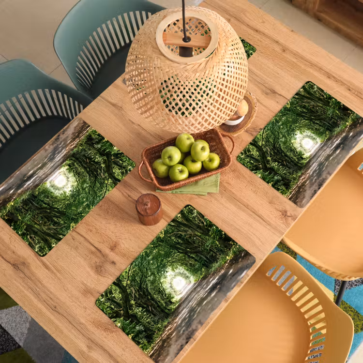 Set de table – 6 pièces - Route - Arbres - Nature - Vert — 3