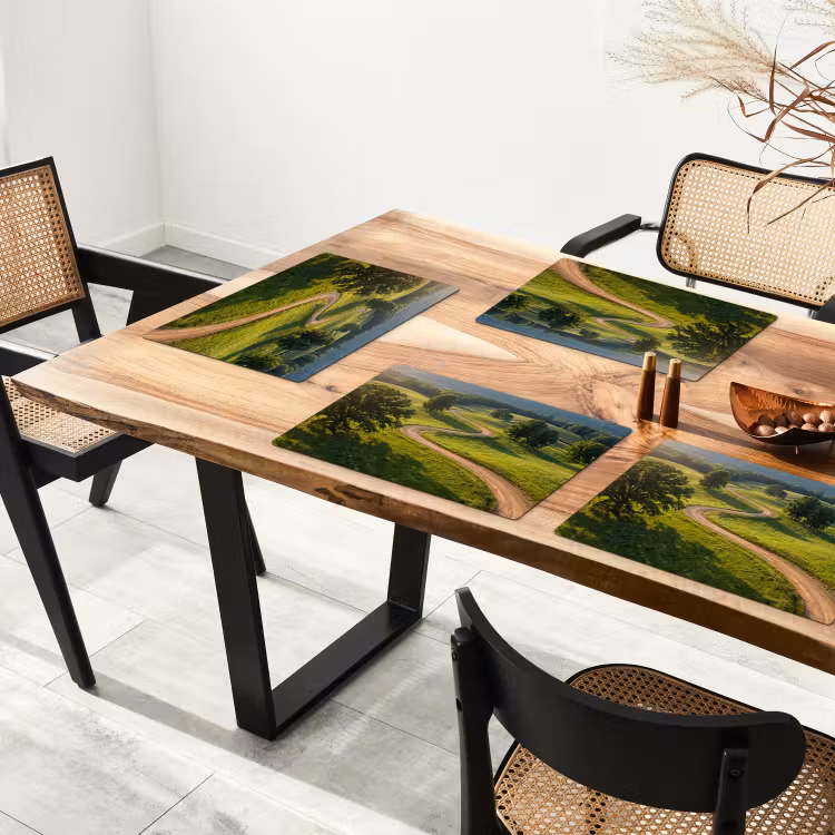 Set de table – 6 pièces - Route - Pré - Nature - Vert — 4