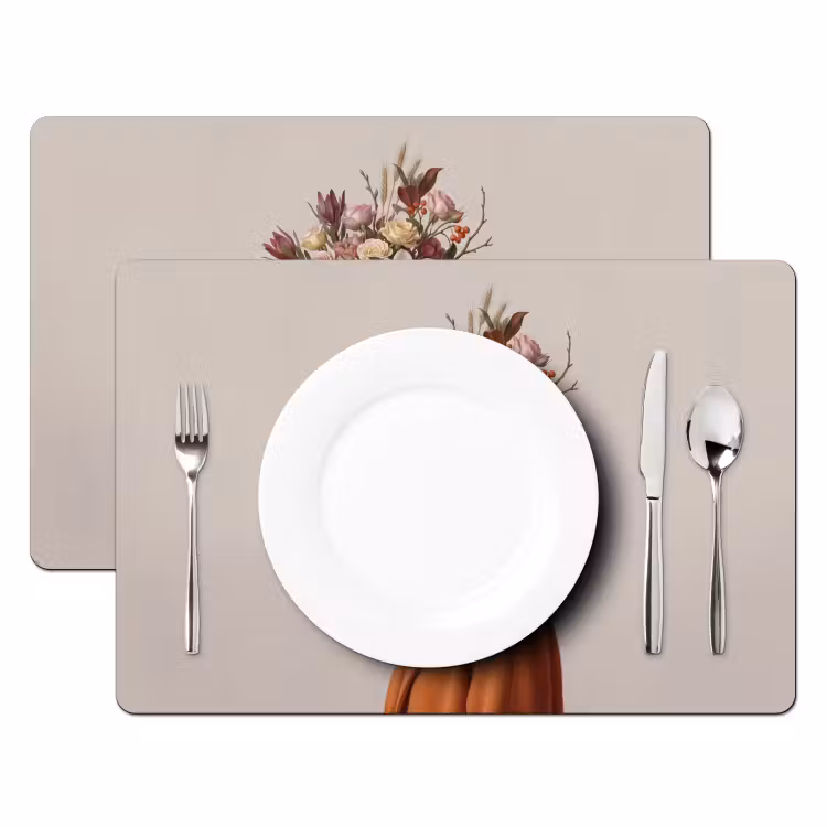 Set de table – 6 pièces - Visage - Bouquet - Coloré — 2