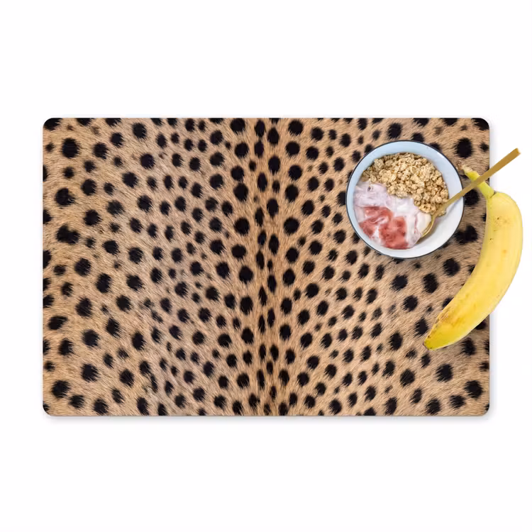 Set de table – 6 pièces - Manteau - Guépard - Noir - Blanc — 1
