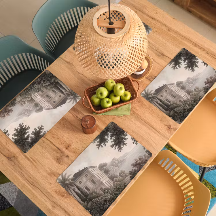 Set de table – 6 pièces - Mer - Villa - Beige — 3
