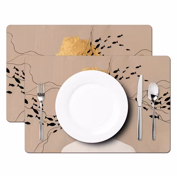 Set de table – 6 pièces - Moderne - Femme - Or — 2