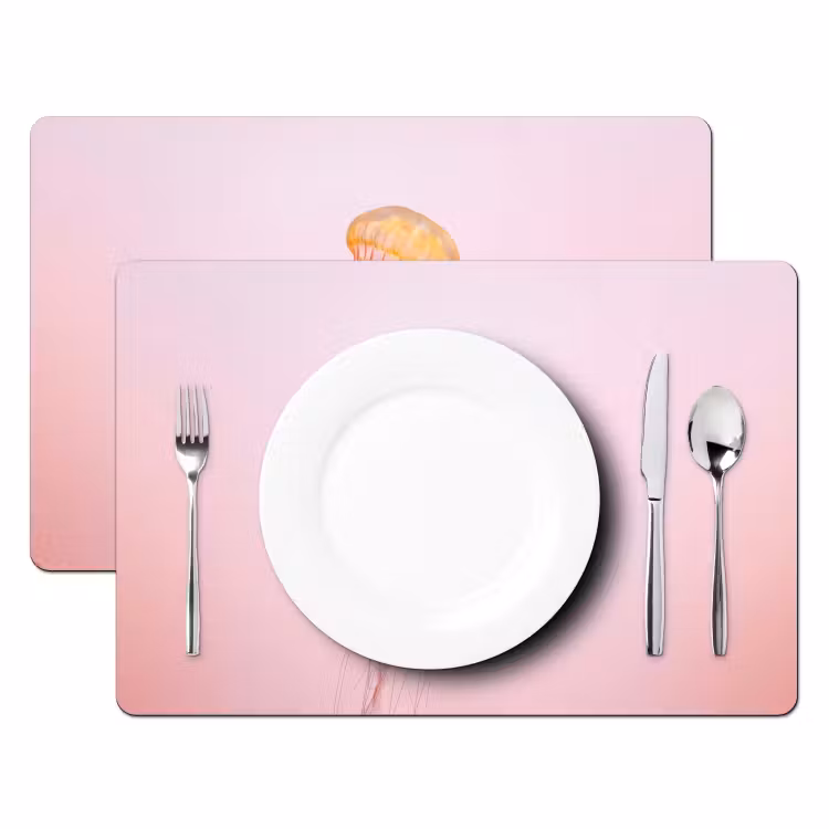 Set de table – 6 pièces - Orné - Méduse - Rose — 2
