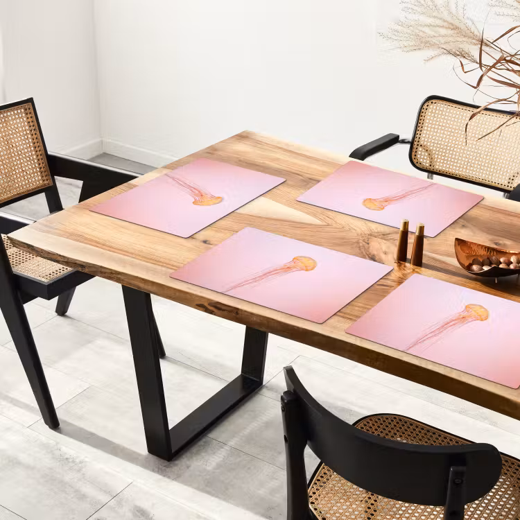 Set de table – 6 pièces - Orné - Méduse - Rose — 4