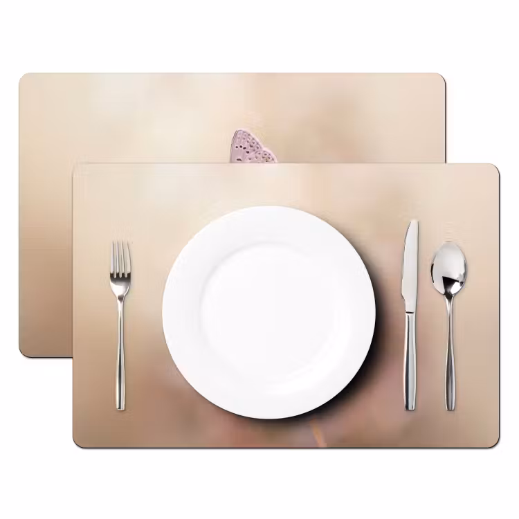 Set de table – 6 pièces - Papillon - Fleur - Bleu — 2