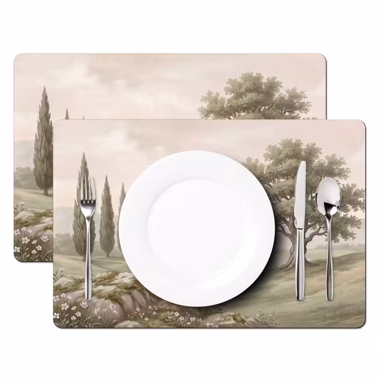 Set de table – 6 pièces - Paysage de colline - Arbres - Nature - Verdure — 2