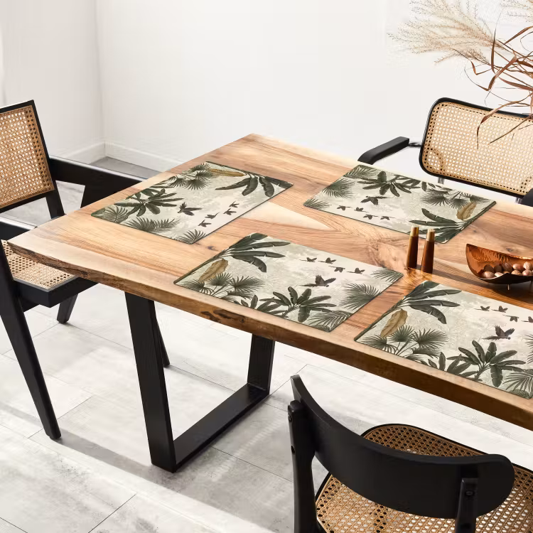 Set de table – 6 pièces - Perroquets - Jungle - Tropical - Vert — 4