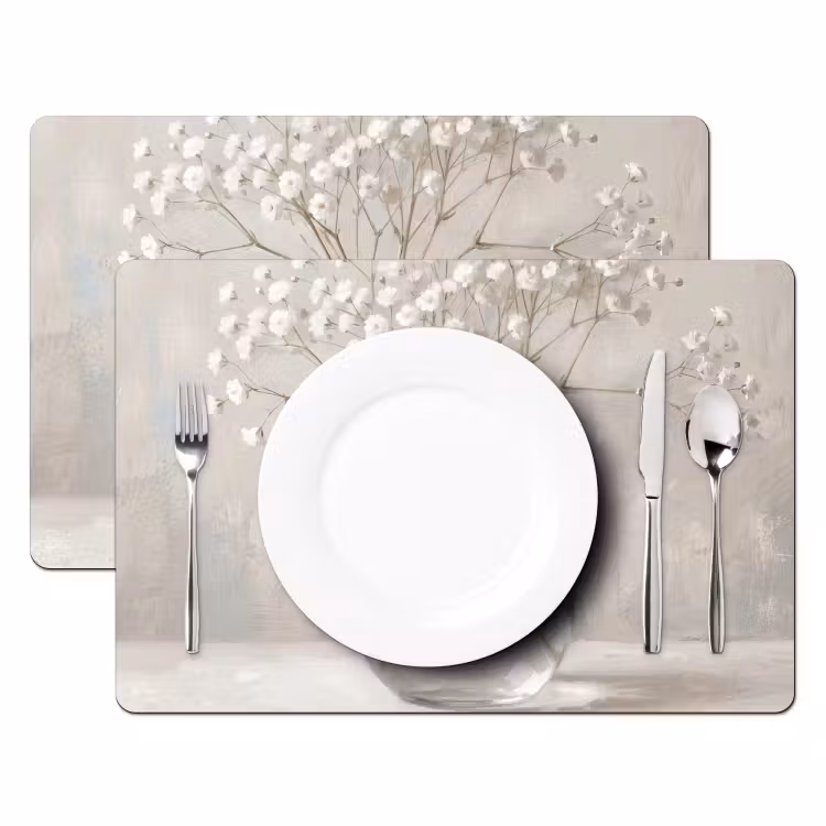 Set de table – 6 pièces - Plasterwort - Vase - Blanc — 2