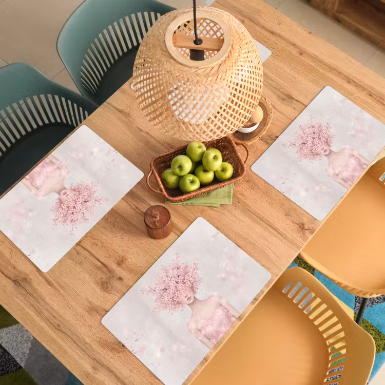 Set de table – 6 pièces - Portrait - Fleur de cerisier - Rose — 3