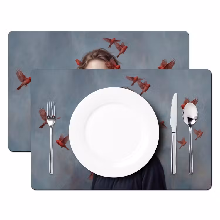 Set de table – 6 pièces - Portrait - Puissant - Rouge — 2