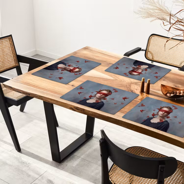 Set de table – 6 pièces - Portrait - Puissant - Rouge — 4