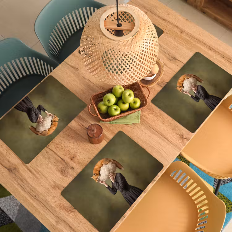 Set de table – 6 pièces - Renard - Surréaliste - Vert — 3