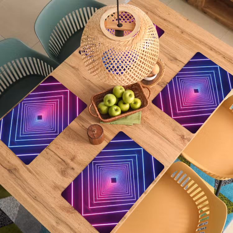 Set de table – 6 pièces - Trois dimensions - Tunnel - Espace — 3