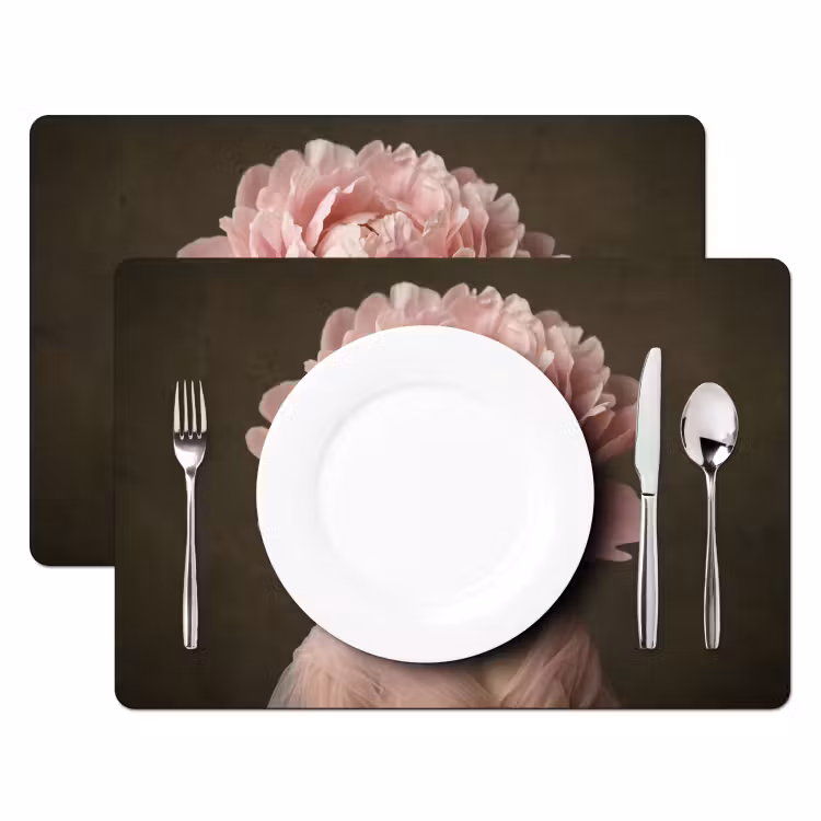 Set de table – 6 pièces - Visage - Rose - Rose — 2
