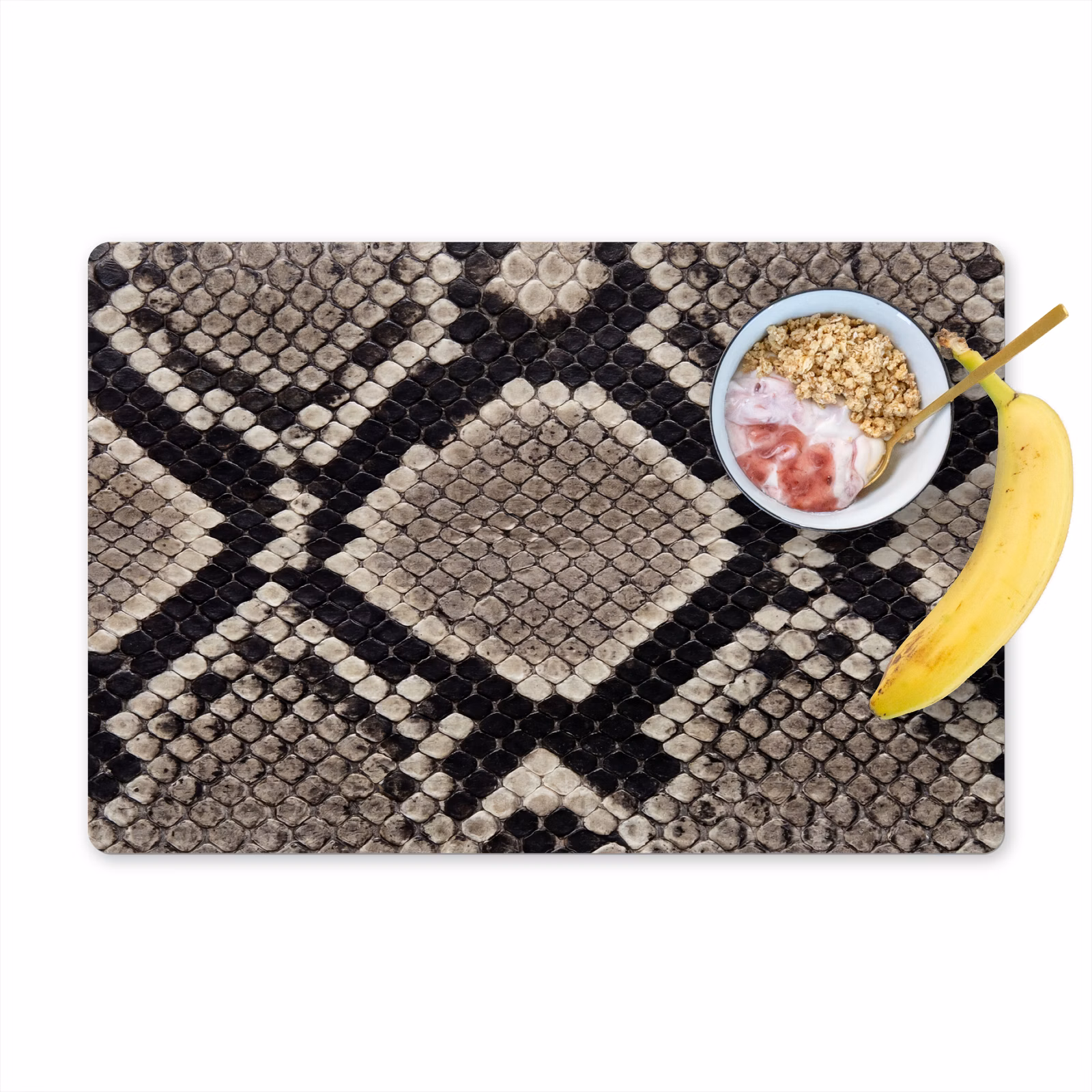Set de table – 6 pièces - Peau de serpent - Motif - Beige — 1