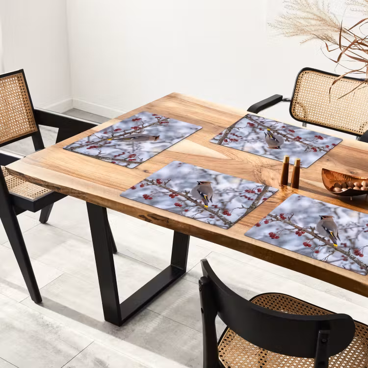 Set de table – 6 pièces - Loir - Baies - Hiver - Nature — 4