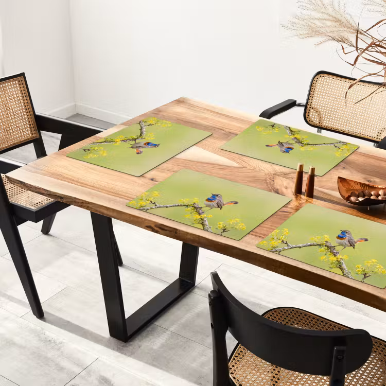 Set de table – 6 pièces - Oiseau - Branche - Nature - Coloré — 4