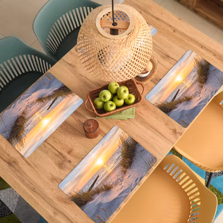 Set de table – 6 pièces - Plage - Coucher de soleil - Nature - Paysage — 3