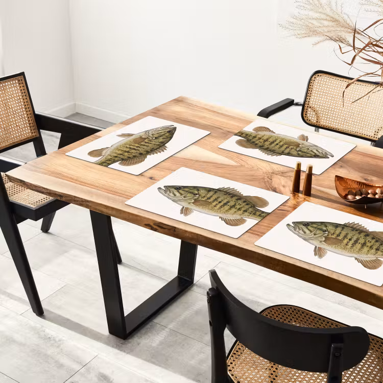 Set de table – 6 pièces - Poisson - Nature - Vintage — 4