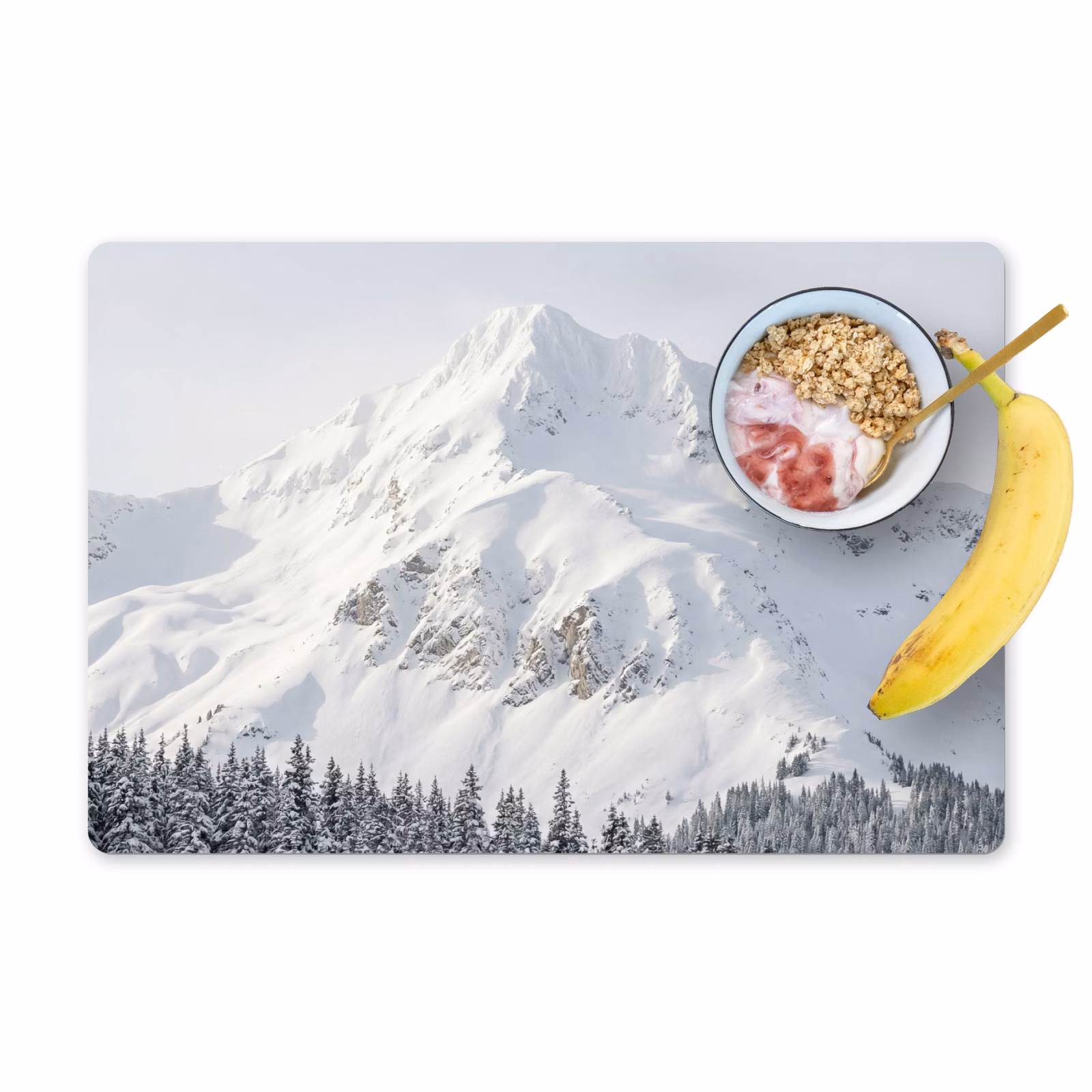 Set de table – 6 pièces - Montagne - Neige - Hiver - Nature - Blanc — 1