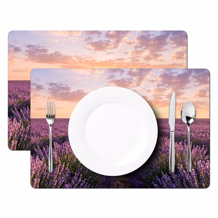 Set de table – 6 pièces - Paysage - Champ de lavande - Violet — 2