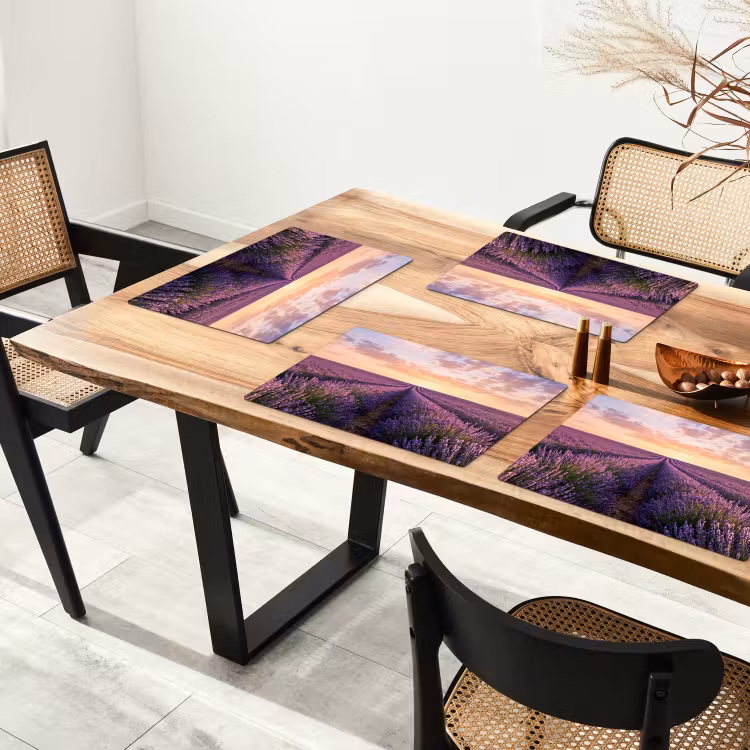 Set de table – 6 pièces - Paysage - Champ de lavande - Violet — 4