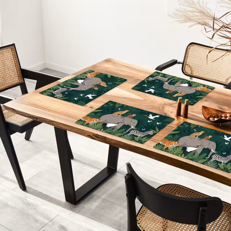 Set de table – 6 pièces - Tropical - Jungle - Vert — 4