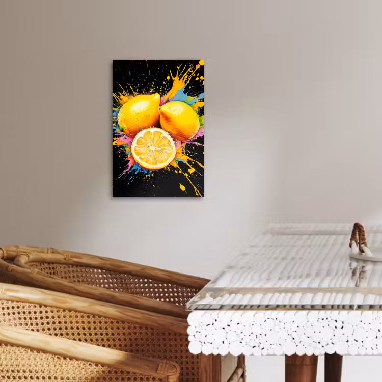 Tableau sur toile - Citron - Graffiti - Coloré - Peinture - Moderne — 3
