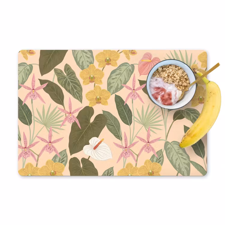 Set de table – 6 pièces - Motif - Fleurs - Coloré — 1