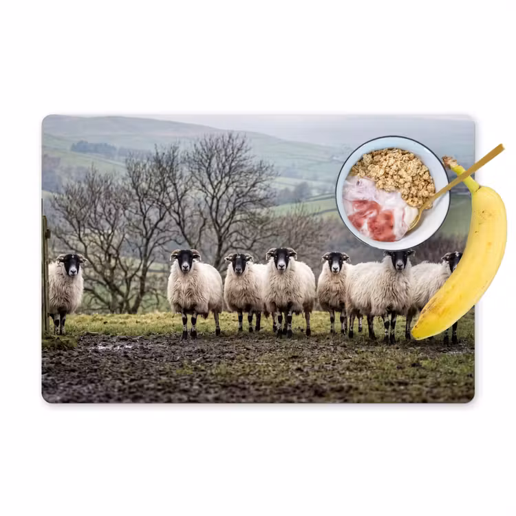 Set de table – 6 pièces - Moutons - Rangée - Pâturage - Animaux - Campagne — 1