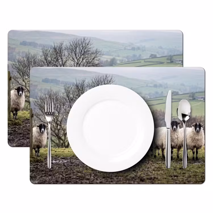 Set de table – 6 pièces - Moutons - Rangée - Pâturage - Animaux - Campagne — 2
