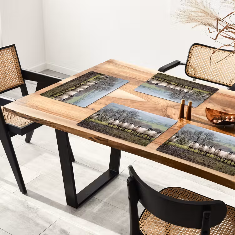 Set de table – 6 pièces - Moutons - Rangée - Pâturage - Animaux - Campagne — 4