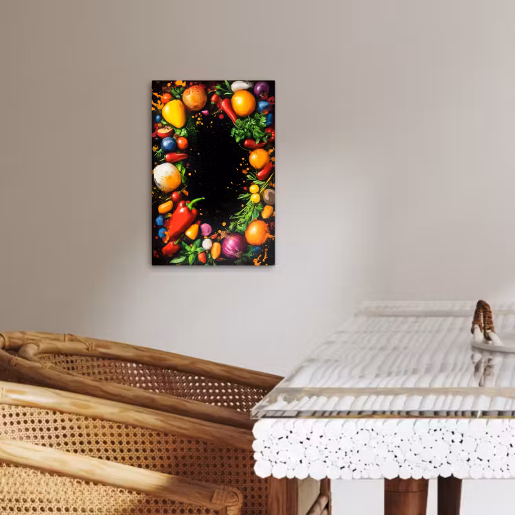 Tableau sur toile - Légumes - Graffiti - coloré - cuisine - abstrait — 4