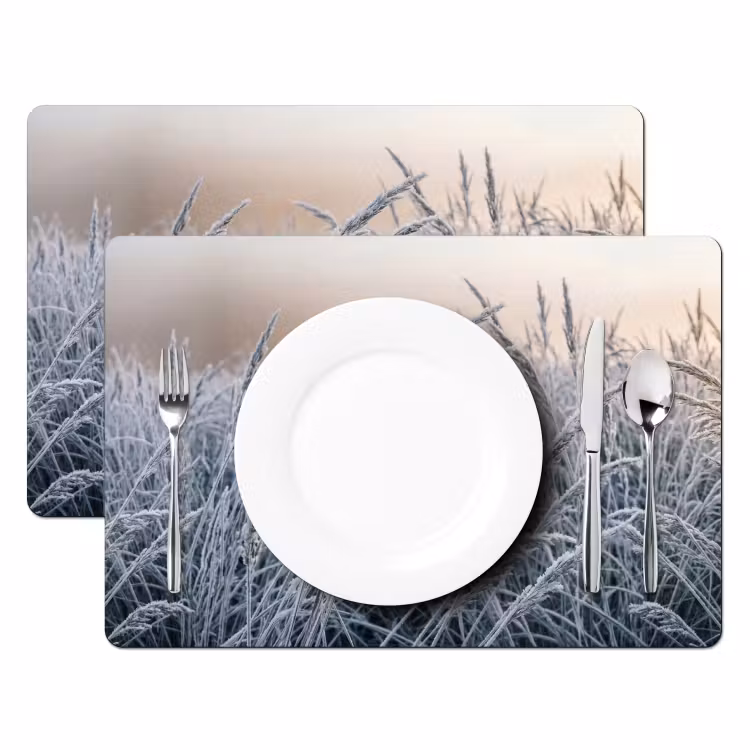 Set de table – 6 pièces - Mature - Herbe - Cristaux - Hiver - Minimaliste — 2
