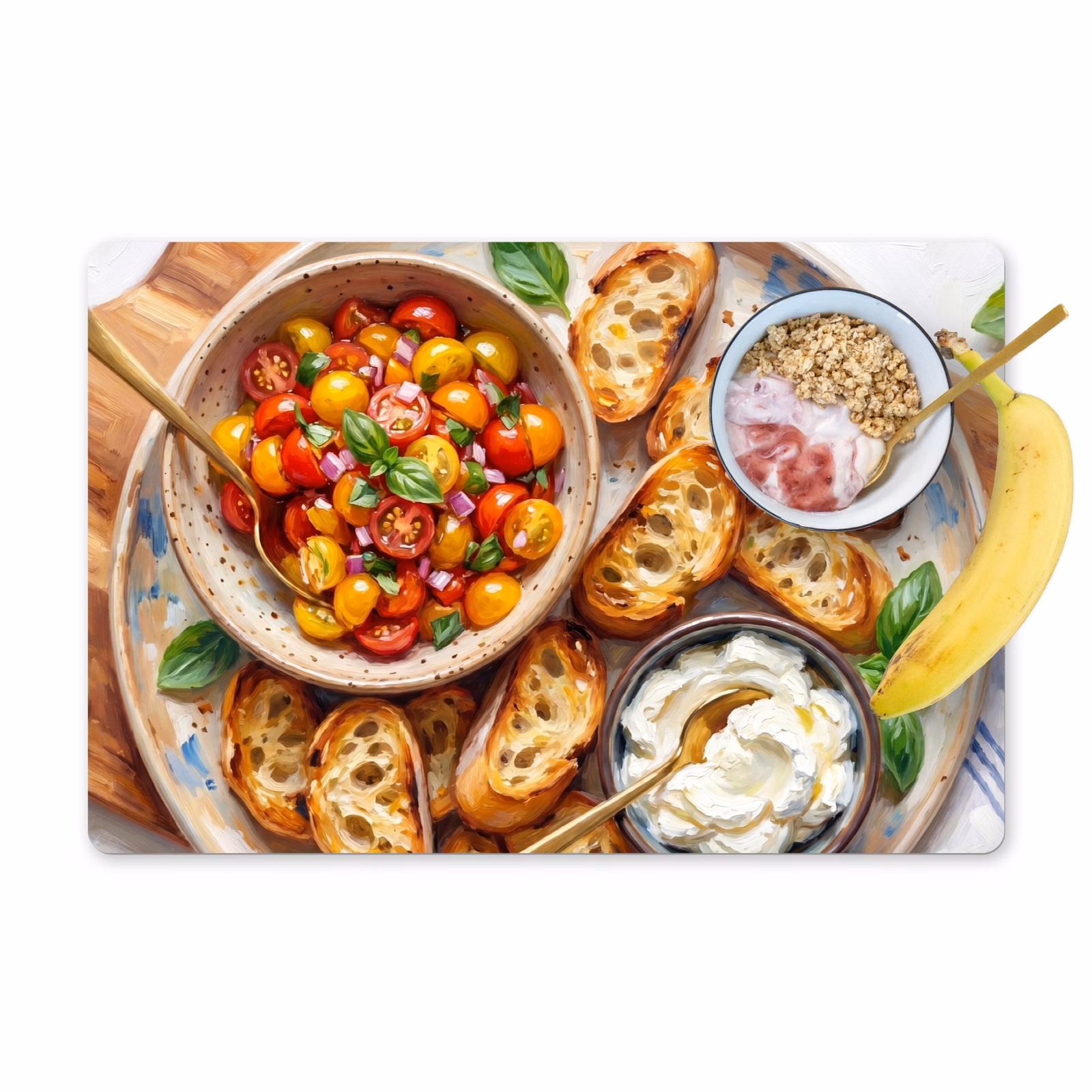 Set de table – 6 pièces - Nourriture - Tomate - Pain - Coloré - Cuisine — 1