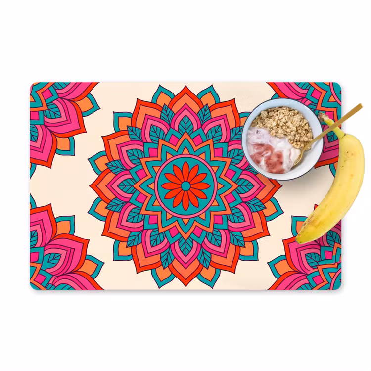 Set de table – 6 pièces - Mandala - Motif - Abstrait - Coloré - Moderne — 1