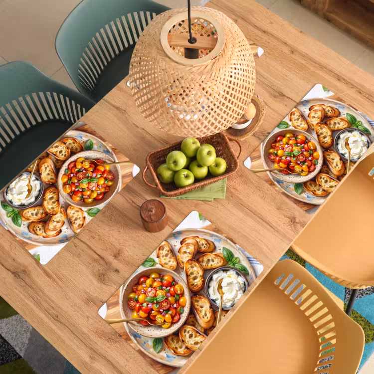 Set de table – 6 pièces - Nourriture - Tomate - Pain - Coloré - Cuisine — 3