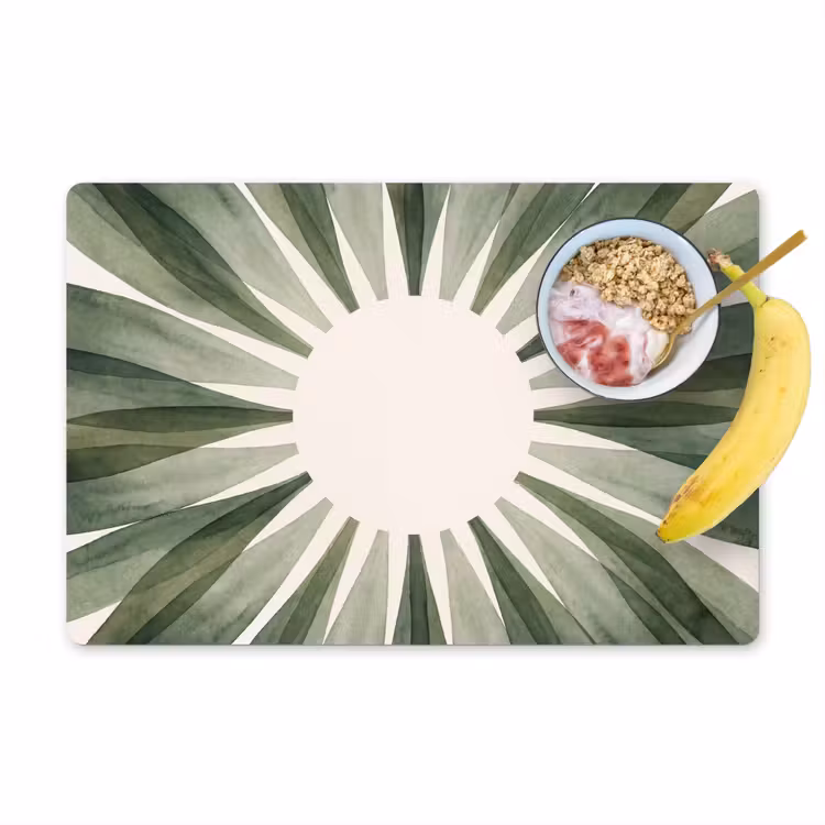 Set de table – 6 pièces - Plantes - Abstrait - Aquarelle - Vert - Nature — 1
