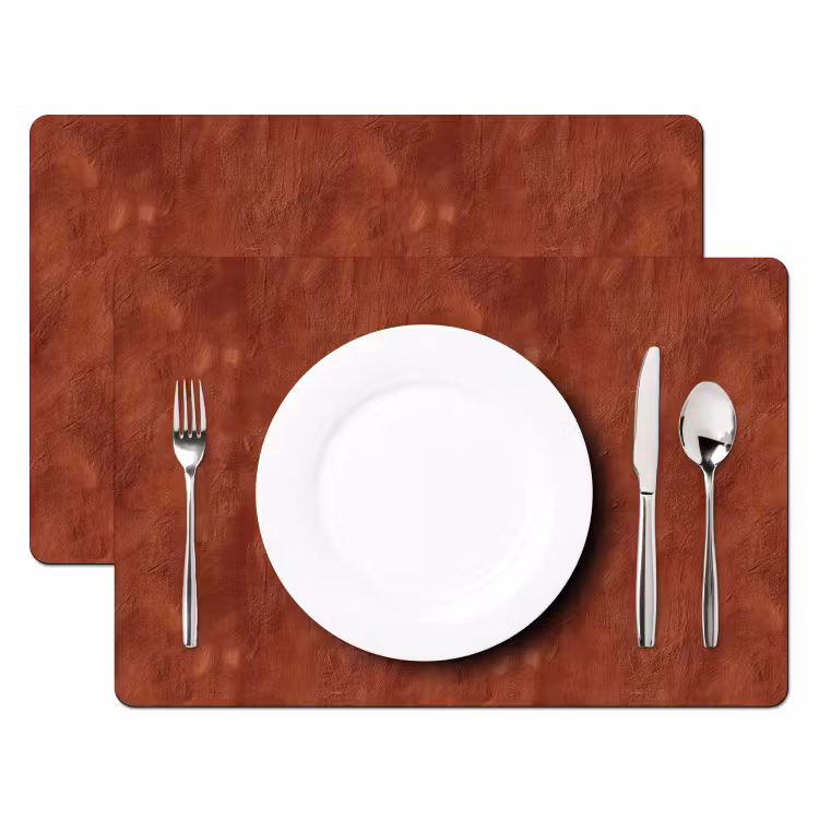 Set de table – 6 pièces - Stuc - Texture - Terracotta — 2